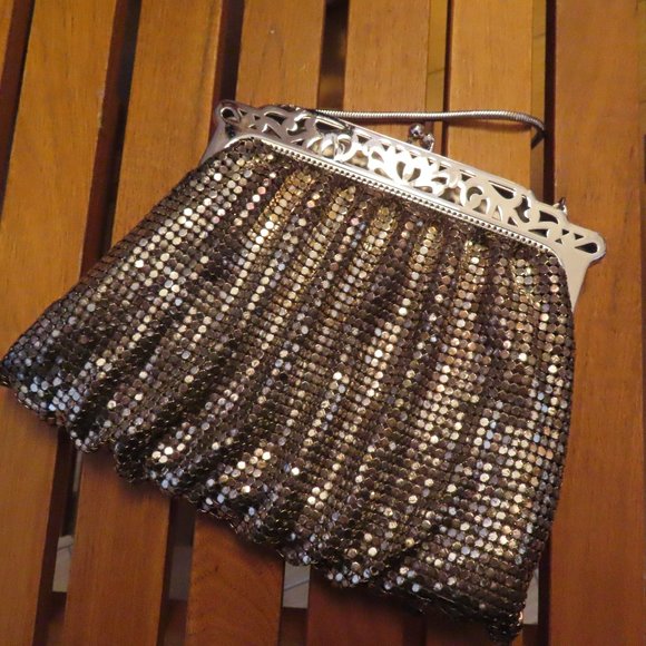 Vintage Sterling Silver  Frame and Beaded Evening Purse. - Picture 1 of 6